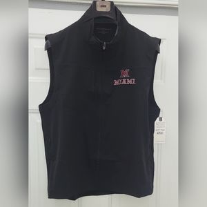 BOXERCRAFT "MIAMI" MEN'S BLACK POLYESTER STRETCH WOVEN VEST SIZE L NWT $50